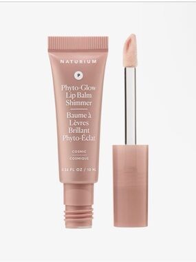 Naturium Phyto-Glow Lip Balm Shimmer — Cosmic Nude Pink